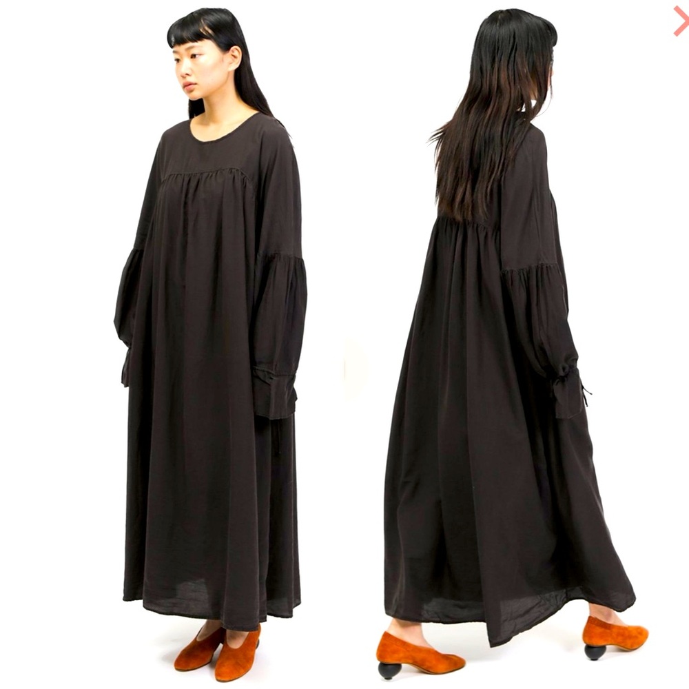 Selva Negra Black Phoebe Silk Cotton Maxi Dress